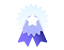 A imagem contém um ícone de medalha com uma estrela no centro, simbolizando um prêmio, representando o ícone de certificado